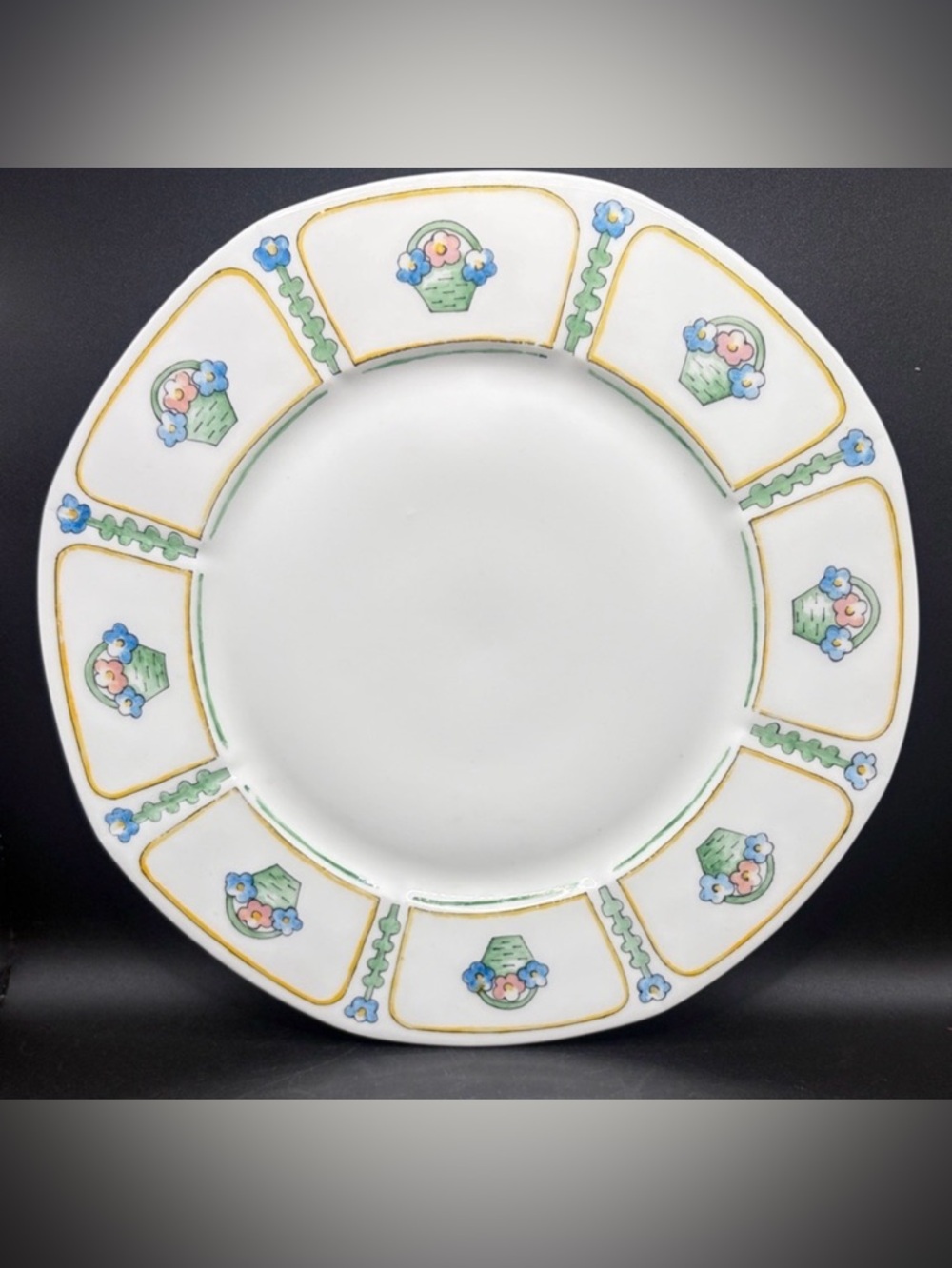 1918 La Seynie Limoges P & P France Hand Painted Floral Porcelain Plate Dish
